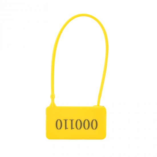 100PCS Plastic Security Padlock Seals Numbered Shipping Tags Disposable Tamper Evident Seals Self-Locking Luggage Padlock Locking Tags for Suitcase Backpack Cloth