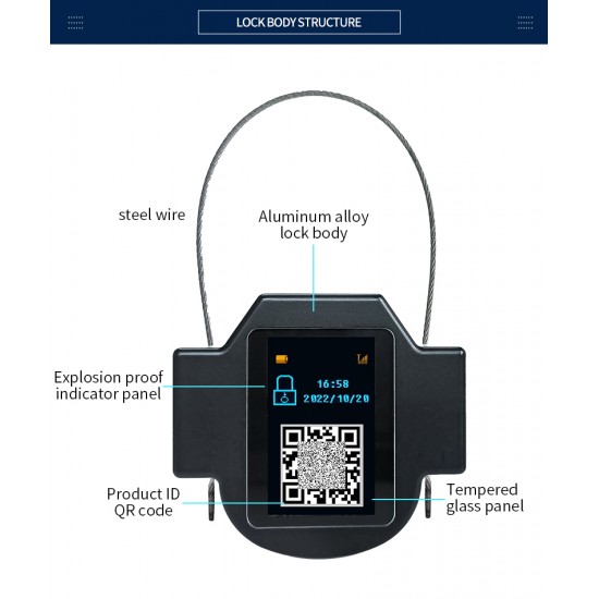 Smart Lock GPS Electronic Container Truck Tracking IOT padlock-ZC-S32