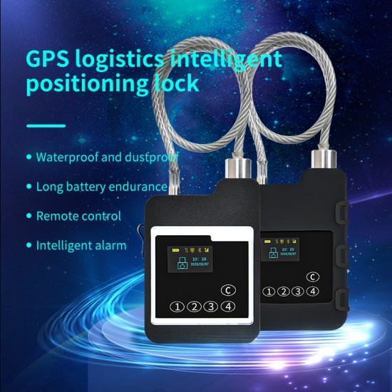 GPS smart padlock real-time cargo tracking security seals ZC-390