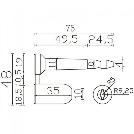 ISO 17712 High Security Bolt Seals (Pack of 10 PCS)