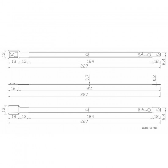 Tamper Resistant Flat Metal Seals (Pack of 100Pcs)