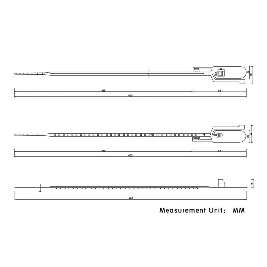 Tear Off Plastic Seals With Teeth (Pack of 100pcs)